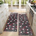 thumbnail image 4 of Kitchen Rugs Sets Of 2,Dark Gray Christmas Gnome Pattern Anti Fatigue Kitchen Mat Rugs Non Slip Washable,Decorative Kitchen Floor Mats for Kitchen,Sink,Laundry,17"X47", 4 of 5