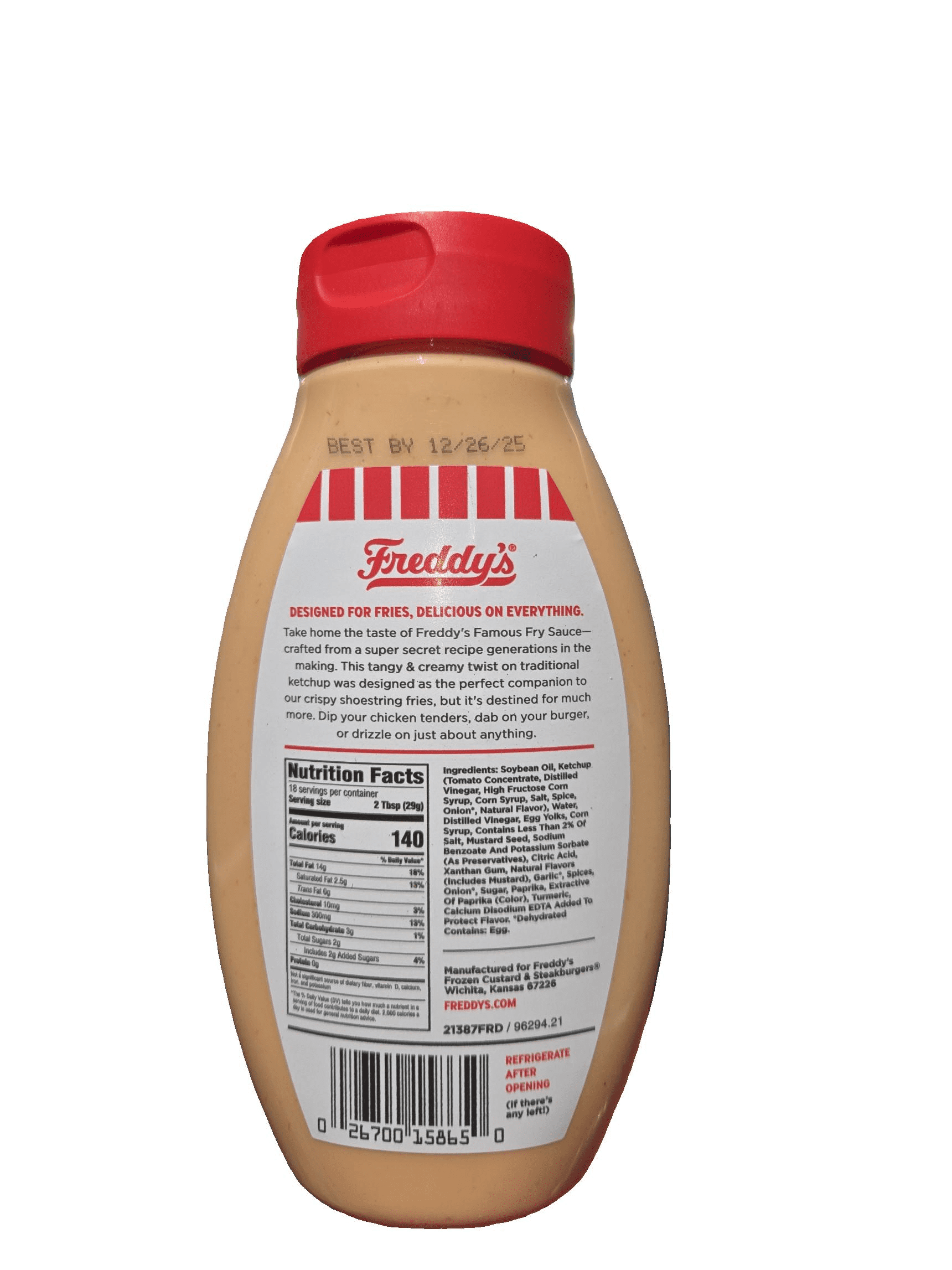 Freddy's Famous Fry Sauce, Tangy & Creamy, Single Pack, 18 fl oz