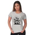 thumbnail image 3 of Merry Christmas Jesus Nativity Scene Womens Slim Fit Graphic Tee Brisco Brands S, 3 of 5