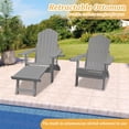 thumbnail image 3 of Clihome  HIPS Folding Patio Adirondack Chair with Pull-out Ottoman Grey, 3 of 5
