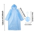 thumbnail image 4 of TGPMGRZ Rain Ponchos for Women Rain Coat Waterproof Disposable Lightweight Poncho with Hood Yellow One Size, 4 of 9