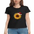 thumbnail image 2 of Festive Sunflower Graphic Tee / Christmas T-Shirt, 2 of 9