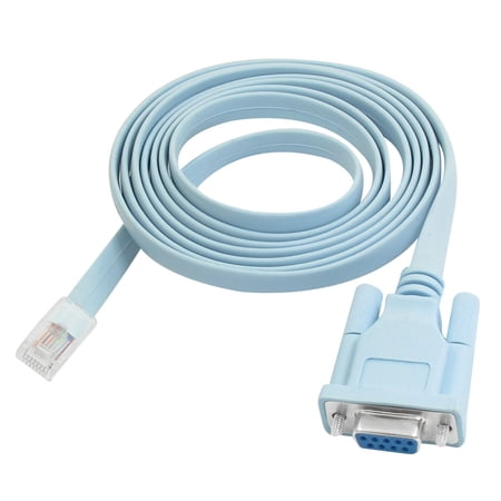 Unique Bargains 6Ft Long Routers Network RJ45 Male to 9-pin RS232 Female DB9 Cable Wire Convertor Blue price history on PriceWatchPro