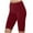 Wine, variant on Wiyuqeen Women's Knee Length Tights Yoga Shorts Classic Solid Elastic High Waist Running Leggings with Pockets Petite Ladies Bermuda Shorts Yoga