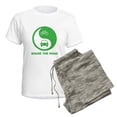 thumbnail image 5 of CafePress - SHARE THE ROAD Women's Light Pajamas - Women's Short Sleeve Print T-Shirt and Pants Light Cotton Pajama Set, 5 of 7