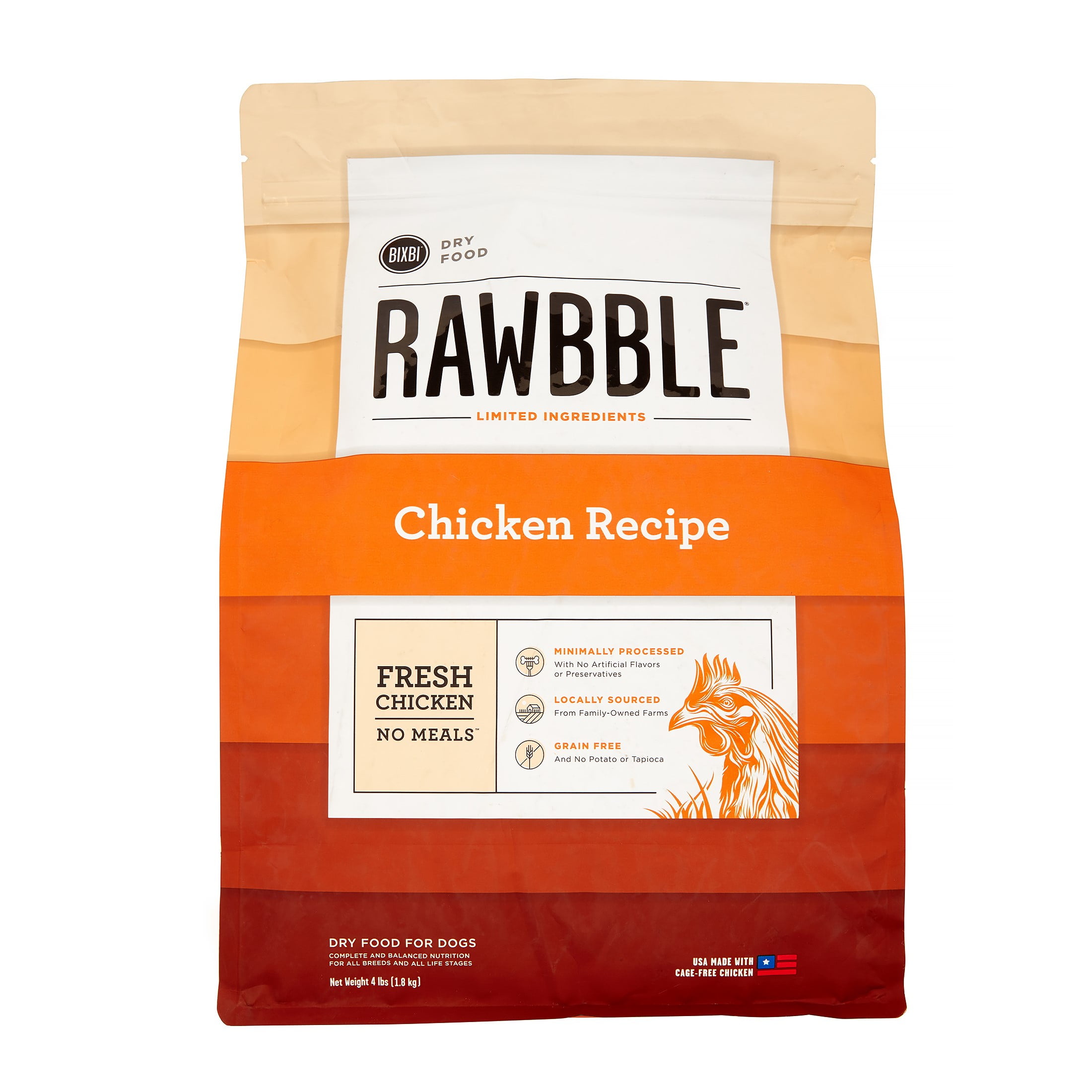 Bixbi Rawbble Limited Ingredients Grain-Free Chicken Recipe Dry Dog ...