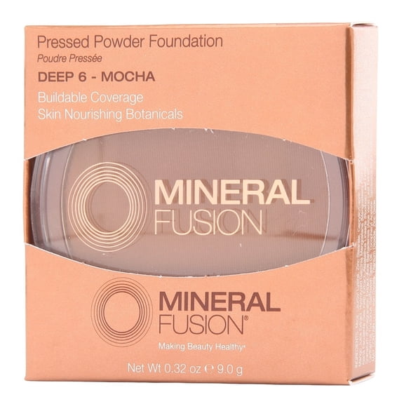 Mineral Fusion - Pressed Powder Foundation Deep 6 - Mocha - 0.32 oz.