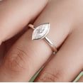 thumbnail image 4 of solitaire jewels 1.5CT Marquise Bezel Set Moissanite Solitaire Engagement Ring For Women, 14K White Gold, 4 of 6