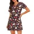 thumbnail image 1 of Fotbe To The Best Mom Bata de Dormir para Mujer con Estampado, Camisón de Algodón de Manga Corta, Ropa de Dormir Casual, 1 of 6
