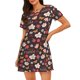 thumbnail image 1 of Fotbe To The Best Mom Bata de Dormir para Mujer con Estampado, Camisón de Algodón de Manga Corta, Ropa de Dormir Casual, 1 of 6