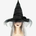 thumbnail image 4 of Halloween Witch Hat, Baroque Witch Hat, Gothic Queen Decoration, Mesh Witch Hat, Spooky Halloween Flower Decoration, 4 of 7