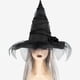 thumbnail image 4 of Decoraciones de Halloween, adornos de Halloween, regalos de Halloween, sombrero de bruja barroco de Halloween, decoración de flores falsas de malla, sombrero de bruja de reina gótica, 4 of 8