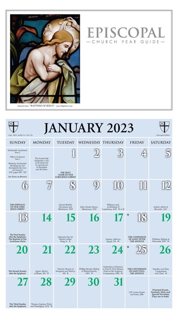 2023 Episcopal Church Year Guide Kalendar January 2023 Through 2023 Episcopal Church Year Guide Kalendar January 2023 Through