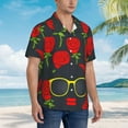 thumbnail image 3 of Kll Men'S Hawaiian Shirt Short Sleeve Button Down Beach Shirts-Black Head African Woman, 3 of 7