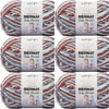 Spinrite Bernat Baby Blanket Big Ball Yarn - Button Roses, 1 Pack of 6 Piece