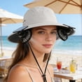 thumbnail image 5 of FEOLGEHLY Solar Fan Hat, UV Protection Sun Hat with Cooling Fan, Solar & USB Charging Breathable Fisherman Hat Wide Brim Neck Flap Waterproof for Fishing Hiking Gardening Outdoor, Gray, 5 of 6