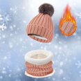 thumbnail image 2 of GDREDA Winter Knitted Wool Set with Velvet and Thermal Padding for Cold Weather Comfort Pink,One Size, 2 of 4