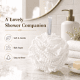 thumbnail image 6 of 80g Mesh Bath Shower Loofah Sponge - Soft Pouf Body Wash Scrubber, Fluffy Bath Scrunchies for Exfoliation, Reusable Shower Loofahs for Daily Bathing,White,5.31in/14cm, 6 of 9
