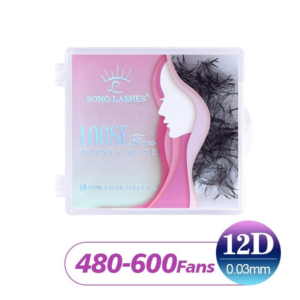 Song Lashes Base puntiaguda Abanicos prefabricados Abanicos sueltos Tallo medio Afilado Base puntiaguda Promade Abanicos de volumen Extensiones de pestañas Tan Jianjun unisex