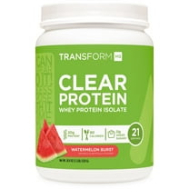 TransformHQ Clear Protein Powder (Watermelon Burst) 21 Servings - Whey Protein Isolate, 20g of Protein, 90 Calories, 0g Added Sugars