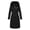 Black, variant on Parka Jacket for Women Fleece-Lined Trendy Overcoat