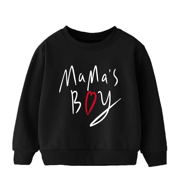 LUOGENLI Boys Hoodies Size 12-14 Youth Boys' Long Sleeves Plus Warm Pullover Letter Printed Casual Thick Round Neck Children's Wear out Wear Boys Hoodies Size 14-16 1-3 Years