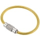 thumbnail image 1 of Uxcell 3.5" Cable de llavero de alambre 5 paquetes anillo de llave de acero inoxidable amarillo, 1 of 6