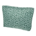thumbnail image 1 of Bolsas de Cosméticos con Flores, Estuche de Maquillaje de Gran Capacidad de Lienzo Verde, 1 of 1