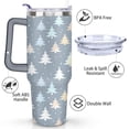 thumbnail image 3 of Christmas Snowflake 40 OZ Coffee Tumble with Handle Insulated Leakproof Insulated Coffee Mug Gray, Colorful Christmas Tree Tumbler for Home Office Supplies Cup for School Camping, 3 of 6