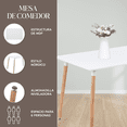thumbnail image 2 of Mesa Rectangular Comedor Minimalista Estilo Nordico Moderna blanco 6.49 pulg Pido Todo SO-MM1-01, 2 of 6