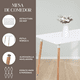 thumbnail image 2 of Mesa Rectangular Comedor Minimalista Estilo Nordico Moderna blanco 6.49 pulg Pido Todo SO-MM1-01, 2 of 6