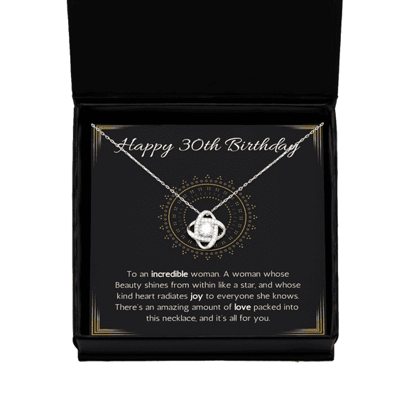 Happy 30th Birthday Jewelry Gift for Woman Turning 30 Necklace With Message Card, 30th Birthday Gift Necklace For Sister, Friend, Wife, Mom