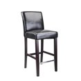 thumbnail image 1 of Ira Smooth Fabric Upholstered Bar Height Bar Stool with Wood Legs, 1 of 4