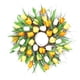 thumbnail image 1 of Corona artificial para puerta de entrada, primavera y verano, decoración del hogar, guirnalda de flores Amarillo Blanco 40cm, 1 of 9