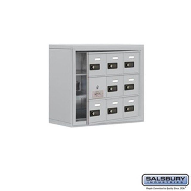 SalsburyIndustries 19138-09ASC Cell Phone Storage Locker With Front Access Panel - 3 Door High Unit, Aluminum