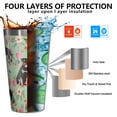 thumbnail image 3 of 16oz Tumblers Rottweiler with Floral Stainless Steel Vacuum Insulated Double Wall Travel Tumbler Cups Mug with Lid and Straw,Cleaning Brush for Coffee,Tea, 3 of 4