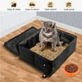 thumbnail image 5 of Portable Folding Travel Pet Litter Box Dog Toilet Tray Folding Cat Litter Potty Waterproof Outdoor Foldable Cat Litter Box, 5 of 7