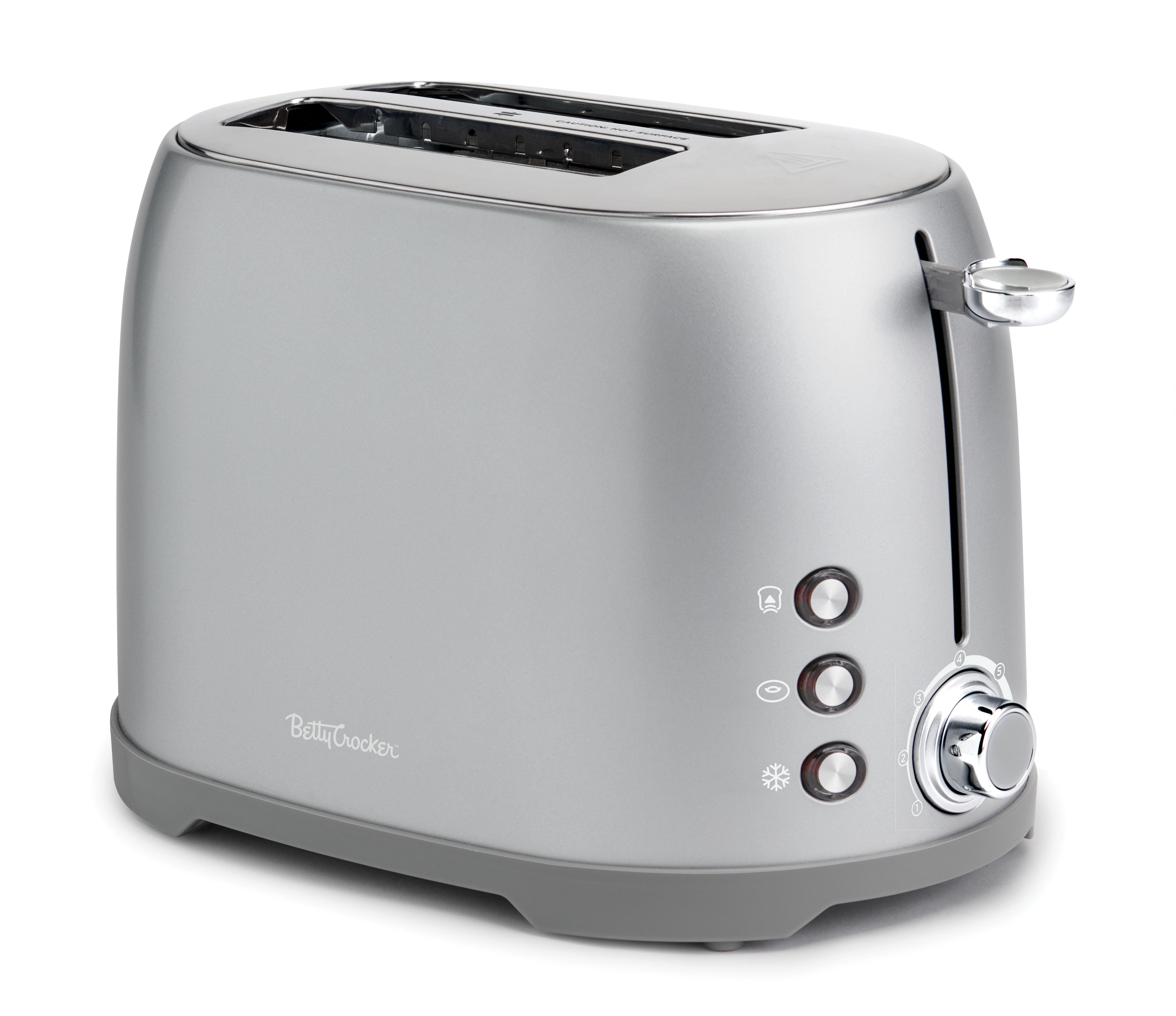 Betty Crocker 2-Slice Multi Function Toaster with Extra Wide Slots for Thick Bread Bagel and Waffle Toast Shade Control