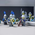 thumbnail image 3 of 8 Pcs Medieval Military Knight Figures Building Block Blue Lion Soldier Assembling Toy, 3 of 4
