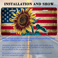 thumbnail image 3 of 1 Pcs 2D Flat License Plate Covers & Frames, Sunflower and For Decorative Front, Waterproof For Decoration Aluminum License Plate Covers & Frames Cover For Men Women, 12" X 6", 3 of 7