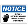 thumbnail image 1 of SignMission OS-NS-D-1014-L-13124 Panneau de Signalisation - Gants Requis Lors de la Manipulation du Panneau avec Symbole, 1 of 1