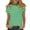 Green, variant on Short Sleeve Shirts for Women Sumemr Mock Neck Cute Tops Dressy Casual Lightweight Basic Tee Shirts Blouses