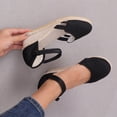 thumbnail image 6 of Dakaela Sandals for Women Closed Toe Platform Wedge Espadrilles Summer Slip on Ankle Strap Lightweight Dressy Casual Walking Shoes Black Size 9, 6 of 8