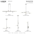 thumbnail image 3 of 45863-91 Livex Lighting Bannister - 3 Light Pendant in Mid Century Modern Style - 6 Inches wide by 29.5 Inches high-Brushed Nickel Finish, 3 of 7