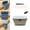 Beige, variant on BJSNEIF Car Trash Can with Lid PU Leather Top Leakproof Waterproof 1 Pack