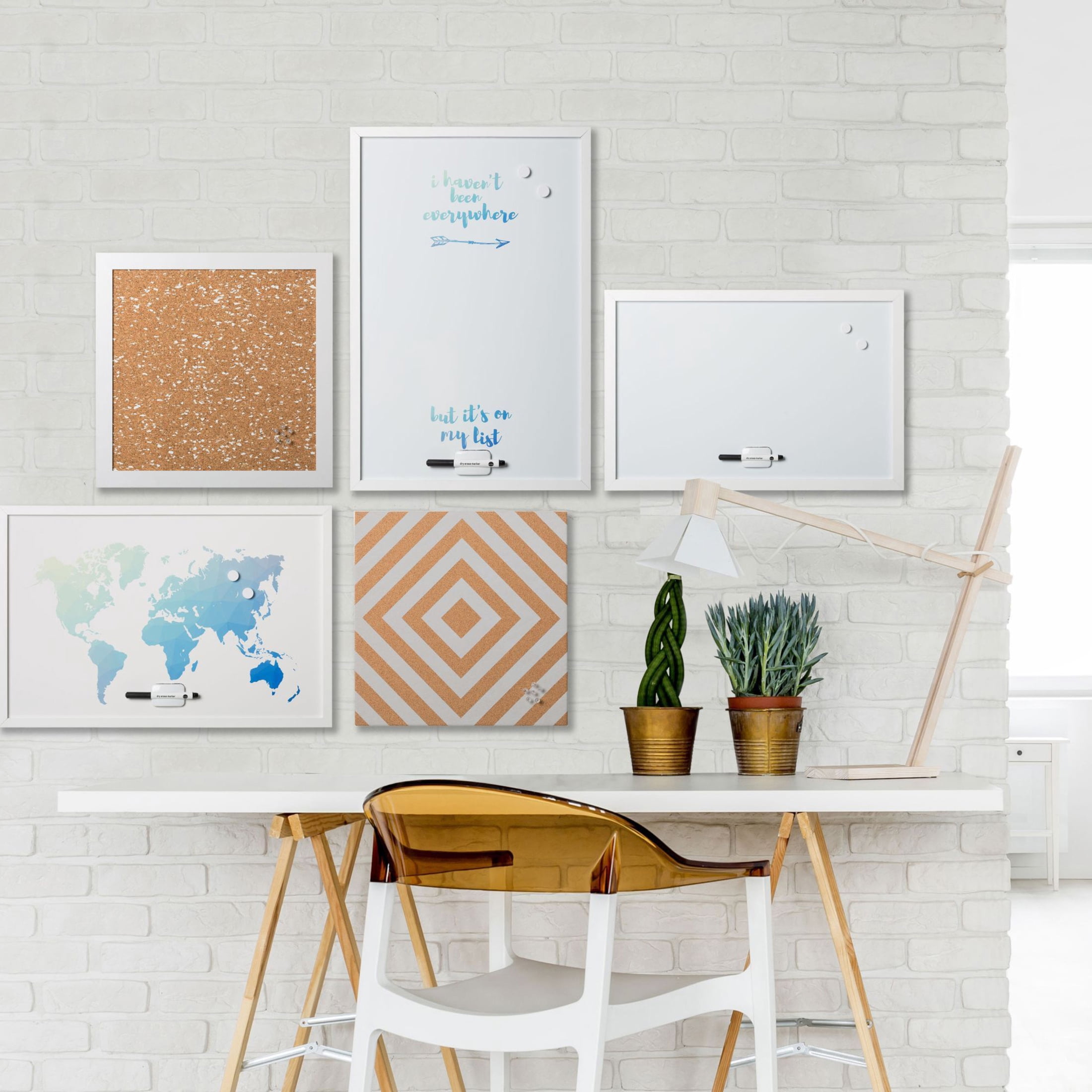 MasterVision Chevron Frameless Bulletin Board