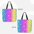 thumbnail image 2 of Honeii Rainbow Scales2 Print Tote Bag, Reusable Grocery Shopping Bag,Shoulder Bag with Inner Pocket, 2 of 7