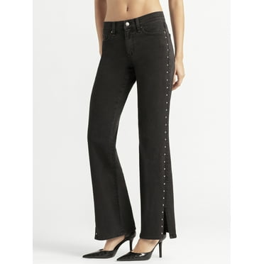 Jessica Simpson Women's Rosa Studded Relaxed Straight Leg Jeans, 31.5” Inseam, Sizes 2-16