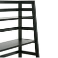 thumbnail image 3 of Acadian 63 inch x 30 inch Solid Wood Transitional Ladder Shelf Bookcase in Black, 3 of 9