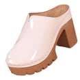 thumbnail image 1 of Mujeres Tacones Altos de Moda Casual Primavera Y Verano Color Sólido Cerrado-Pie Sandalias, 1 of 9